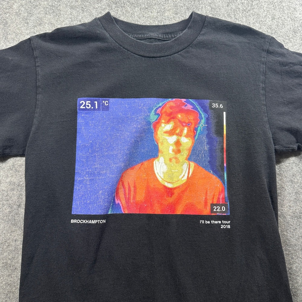 Brockhampton T-Shirt Men S Black I'll Be There Tour 2018 Thermal Graphic